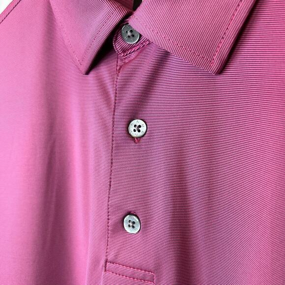 FOOTJOY Golf Men's Polo Micro Feeder Striped Polo in Light Purple Men's Size XL - Picture 5 of 10